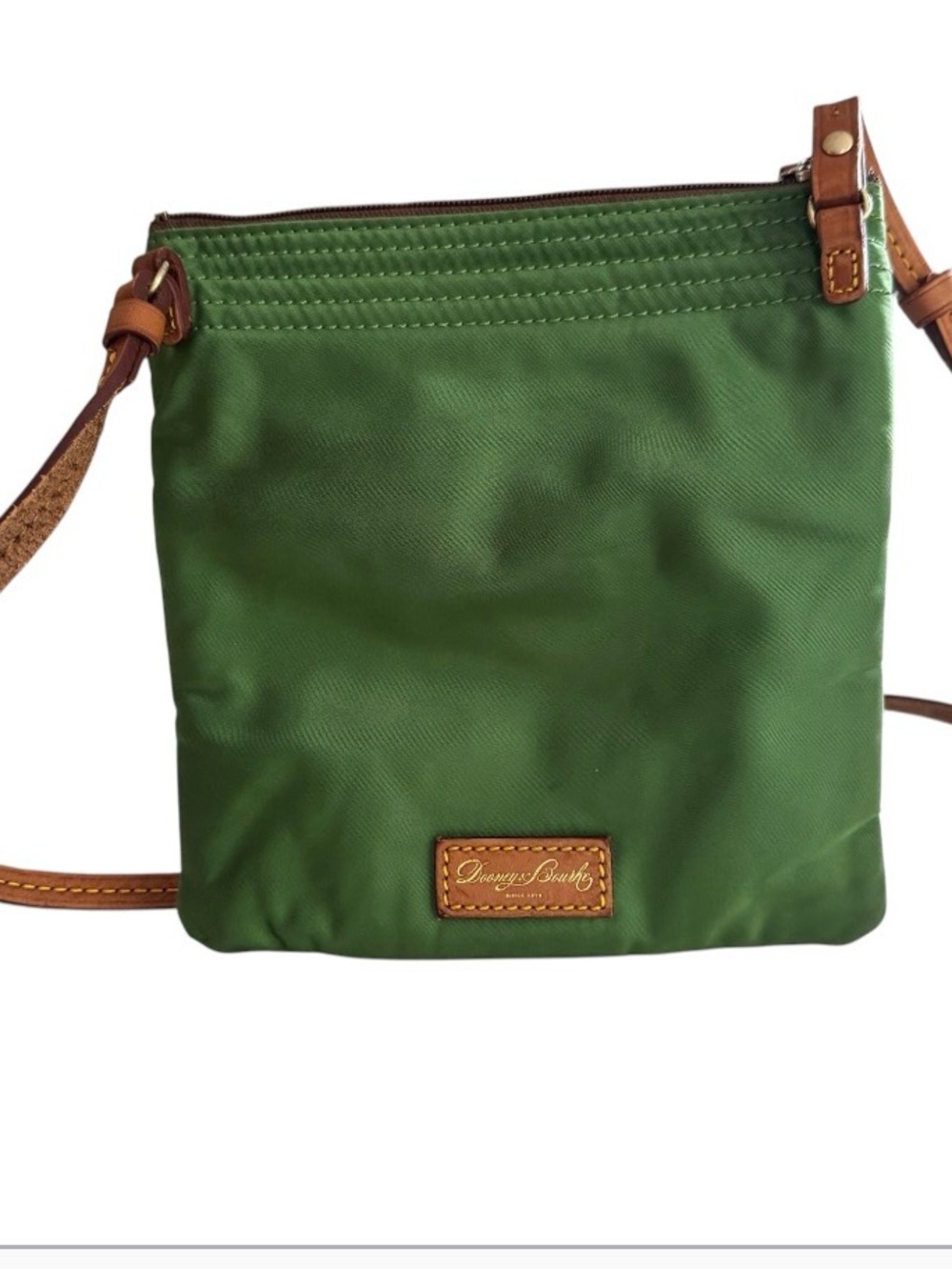 Dooney & Bourke Nylon North South Triple Zip Crossbody.Color: Kelly green nylon. - Picture 3 of 12